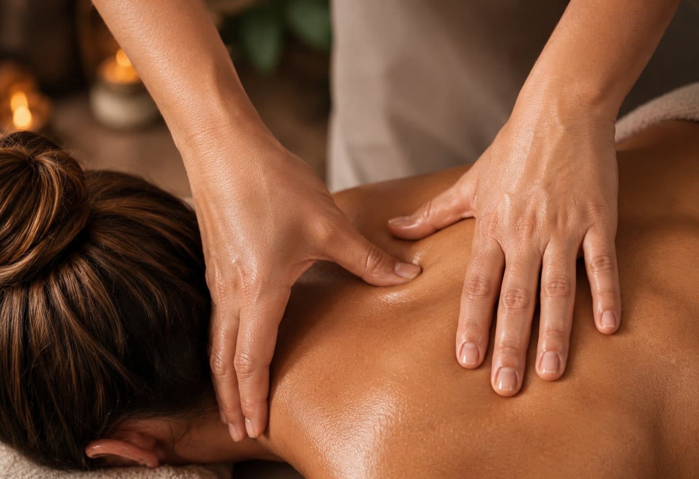 Triggerpunktmassage am Rücken